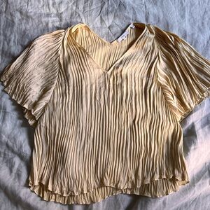 Vince Gold Yellow Blouse with Sophisticated Style